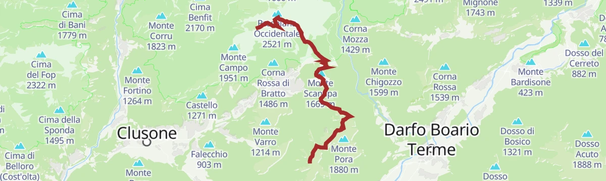 Route map: Dal Rifugio Magnolini al Rifugio Olmo passando per la Grotta dei Pagani L’alba sulle Orobie e il richiamo dell’ignoto